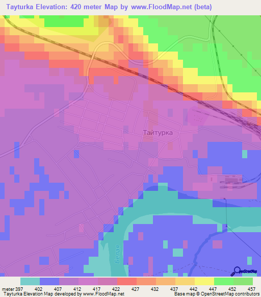 Tayturka,Russia Elevation Map