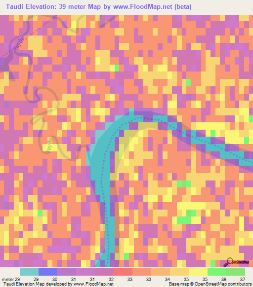 Taudi,Russia Elevation Map