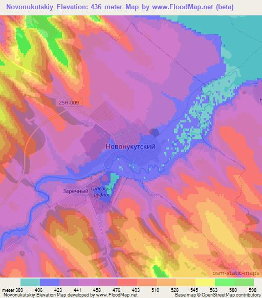 Novonukutskiy,Russia Elevation Map