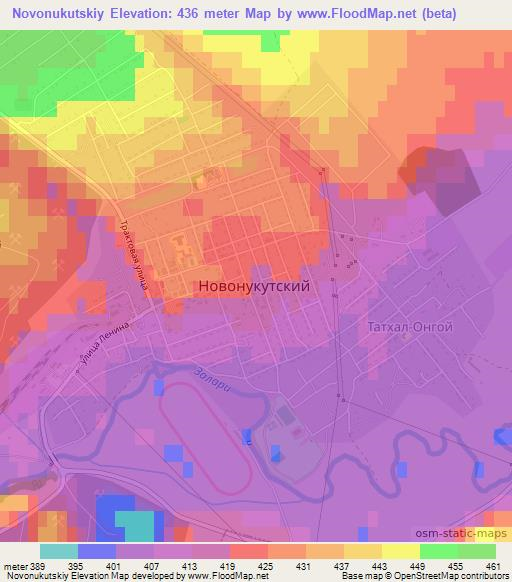 Novonukutskiy,Russia Elevation Map