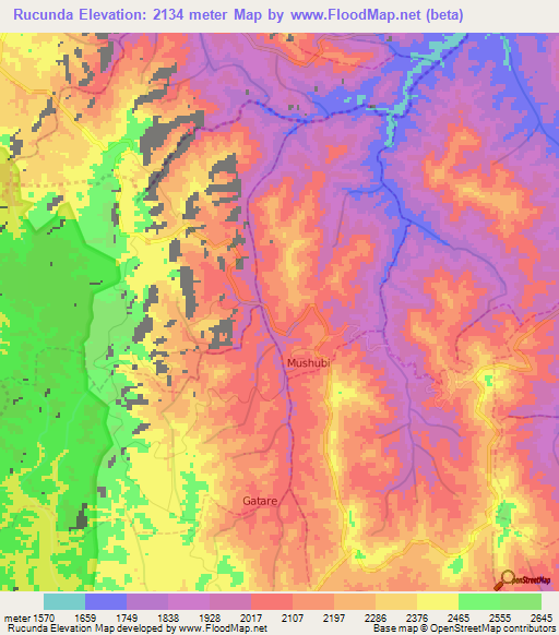 Rucunda,Rwanda Elevation Map