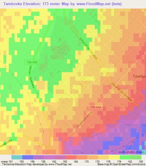 Tambovka,Russia Elevation Map