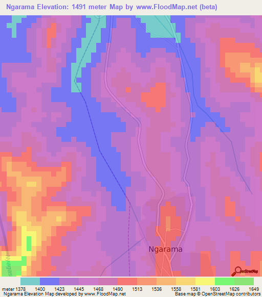 Ngarama,Rwanda Elevation Map