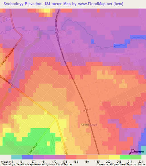 Svobodnyy,Russia Elevation Map