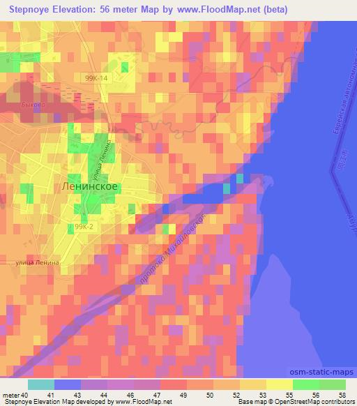 Stepnoye,Russia Elevation Map