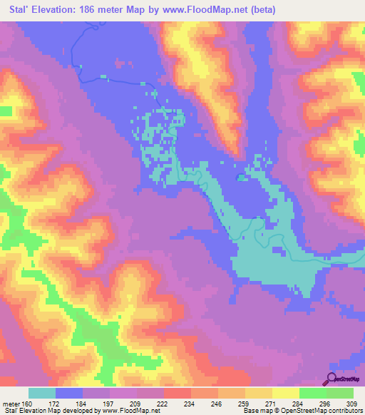 Stal',Russia Elevation Map