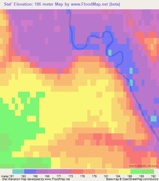 Stal',Russia Elevation Map