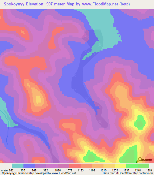 Spokoynyy,Russia Elevation Map