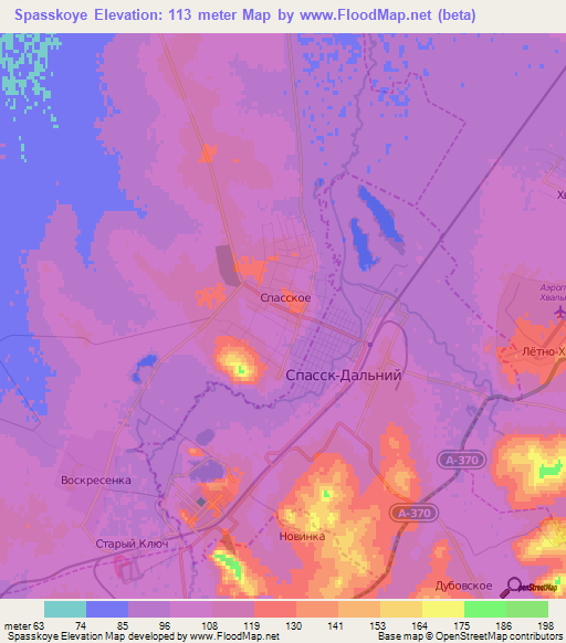 Spasskoye,Russia Elevation Map