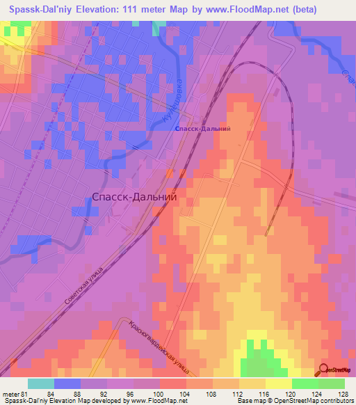 Spassk-Dal'niy,Russia Elevation Map