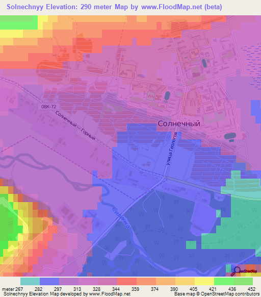 Solnechnyy,Russia Elevation Map