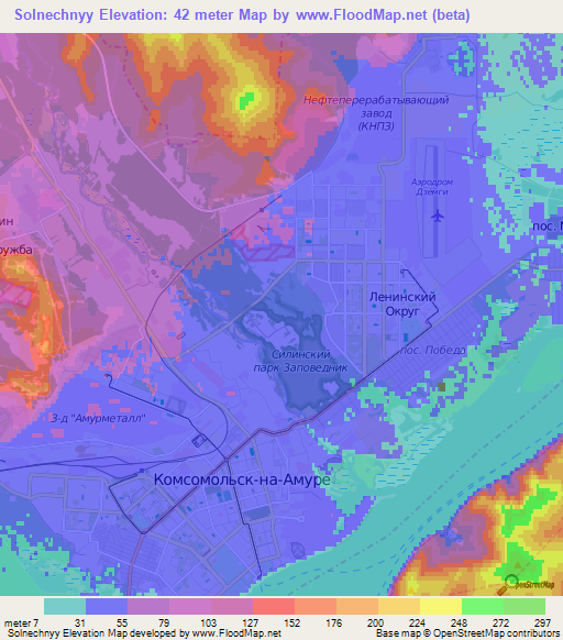 Solnechnyy,Russia Elevation Map