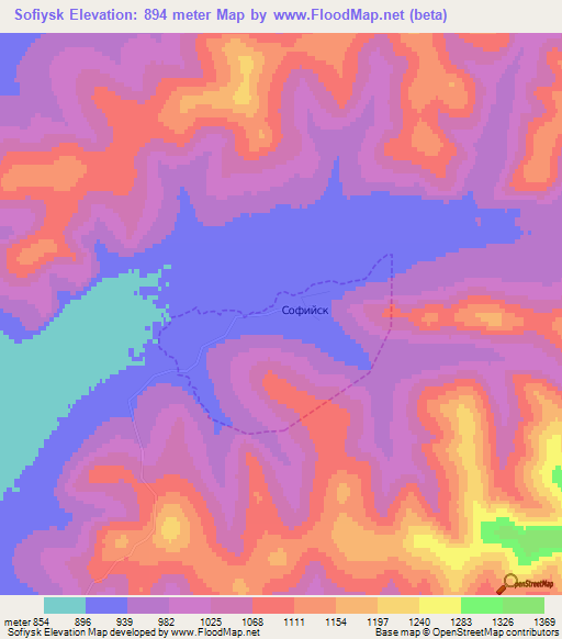 Sofiysk,Russia Elevation Map