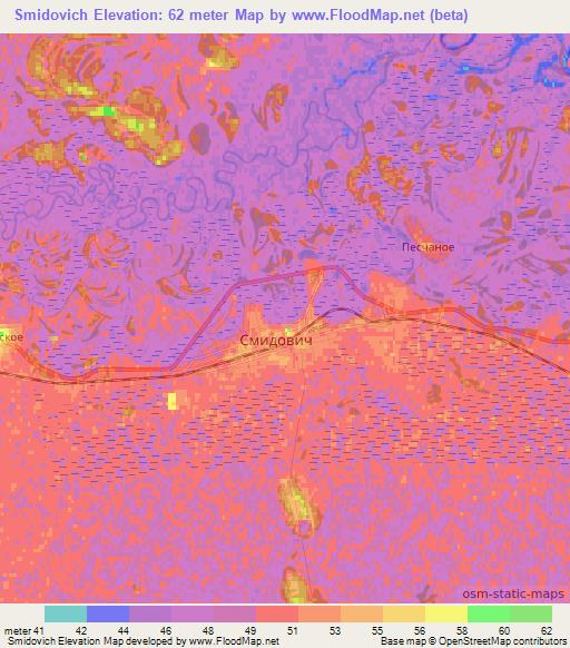 Smidovich,Russia Elevation Map