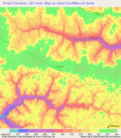 Sivaki,Russia Elevation Map