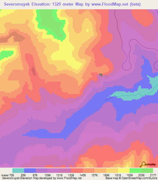 Severomuysk,Russia Elevation Map