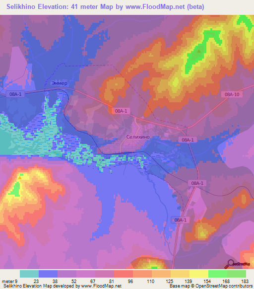 Selikhino,Russia Elevation Map