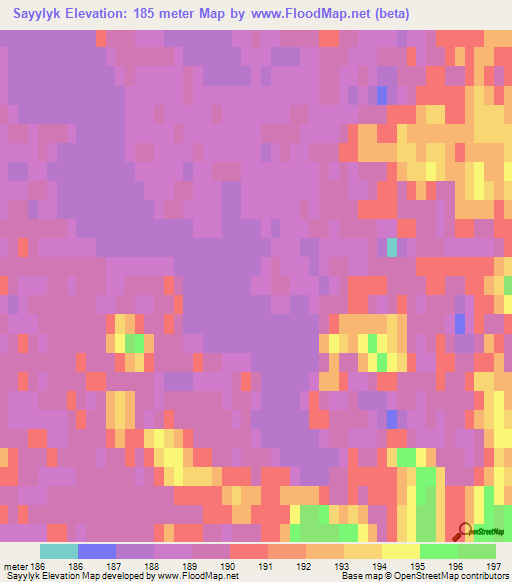 Sayylyk,Russia Elevation Map