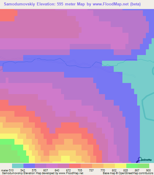 Samodumovskiy,Russia Elevation Map