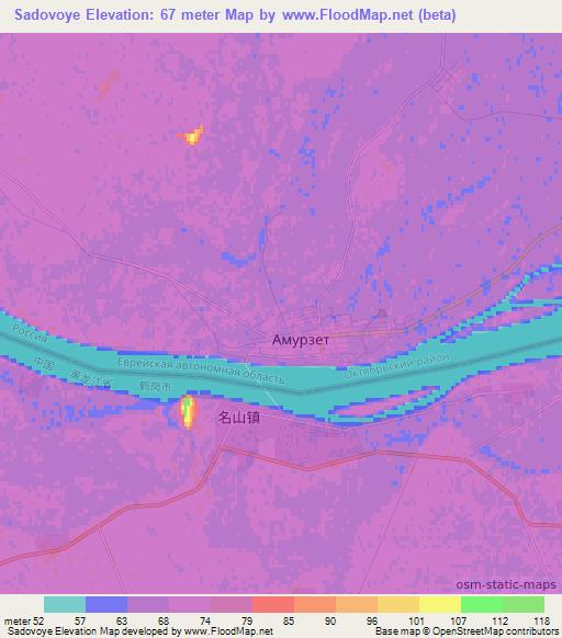 Sadovoye,Russia Elevation Map