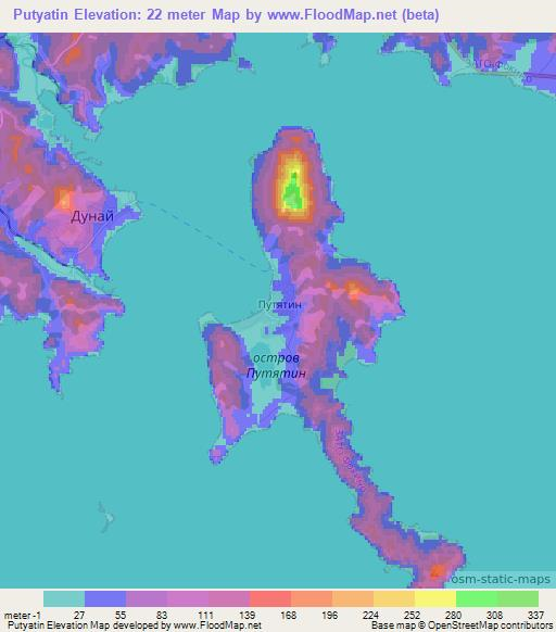 Putyatin,Russia Elevation Map