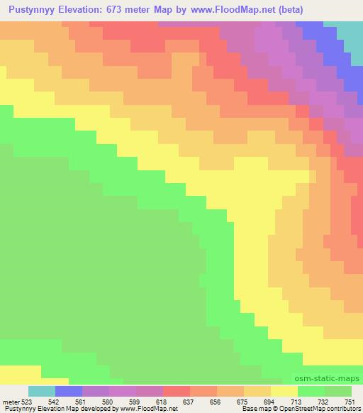 Pustynnyy,Russia Elevation Map