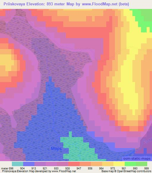 Priiskovaya,Russia Elevation Map