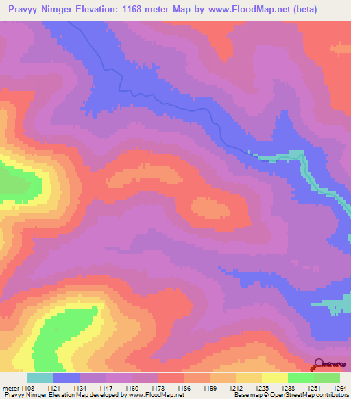 Pravyy Nimger,Russia Elevation Map