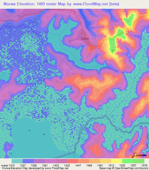 Murwa,Rwanda Elevation Map