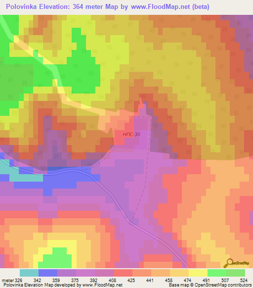 Polovinka,Russia Elevation Map