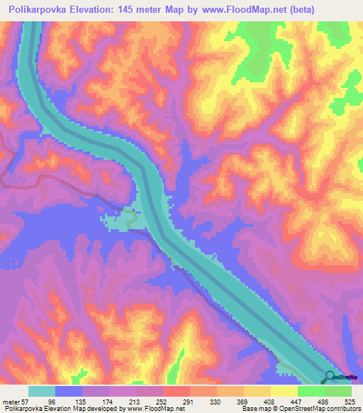 Polikarpovka,Russia Elevation Map