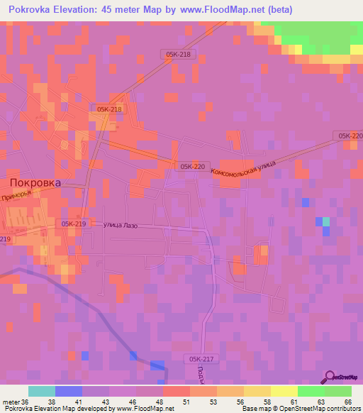 Pokrovka,Russia Elevation Map