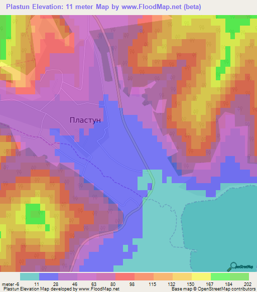 Plastun,Russia Elevation Map