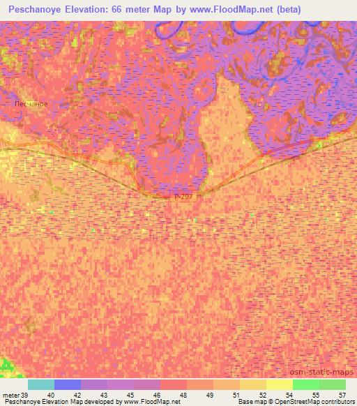 Peschanoye,Russia Elevation Map