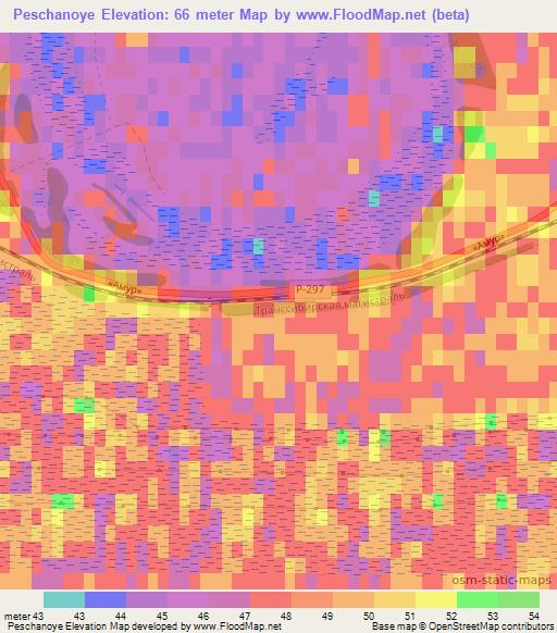 Peschanoye,Russia Elevation Map