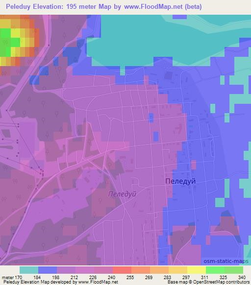 Peleduy,Russia Elevation Map