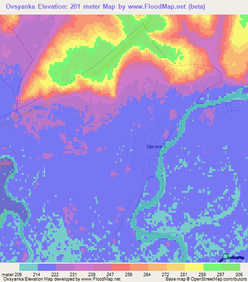 Ovsyanka,Russia Elevation Map