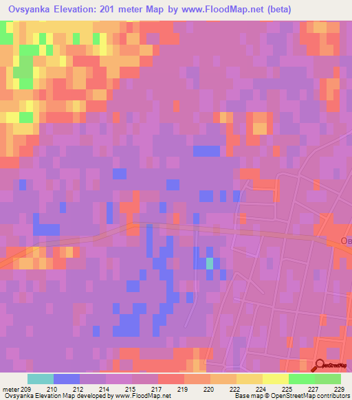 Ovsyanka,Russia Elevation Map