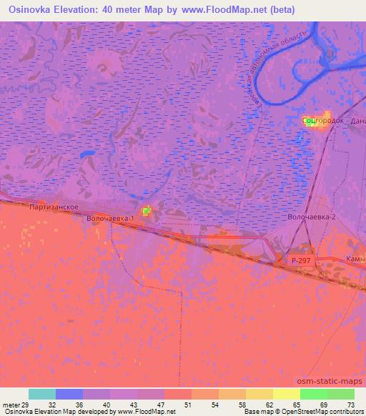 Osinovka,Russia Elevation Map