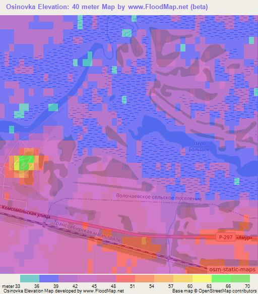 Osinovka,Russia Elevation Map