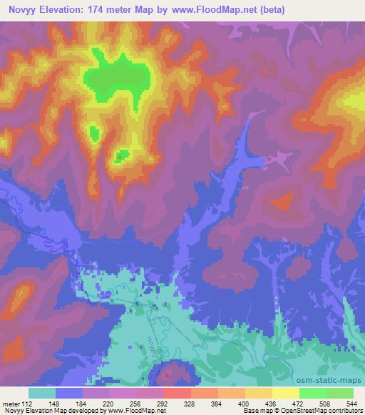 Novyy,Russia Elevation Map