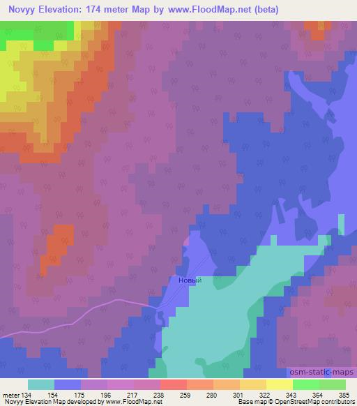 Novyy,Russia Elevation Map