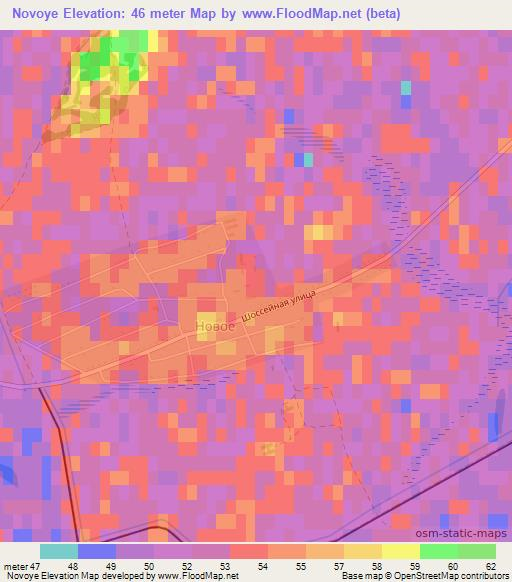 Novoye,Russia Elevation Map