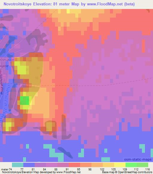 Novotroitskoye,Russia Elevation Map