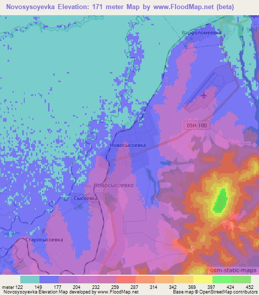 Novosysoyevka,Russia Elevation Map