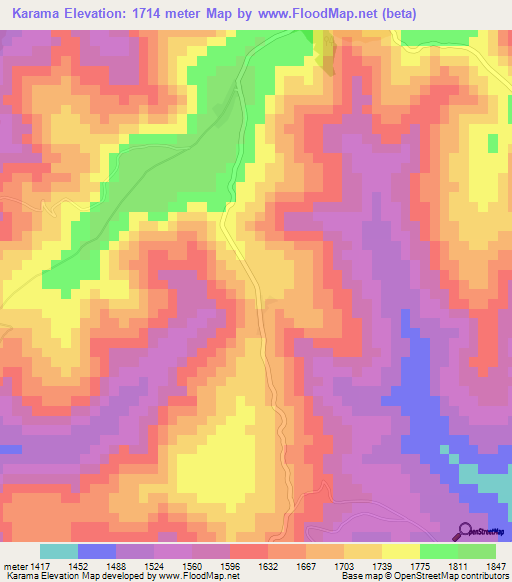 Karama,Rwanda Elevation Map