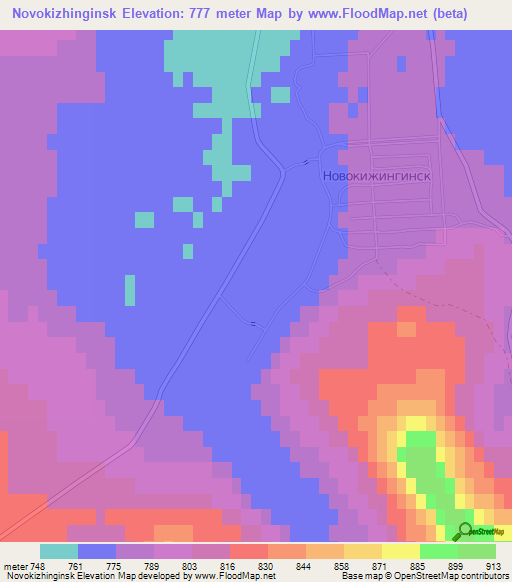 Novokizhinginsk,Russia Elevation Map