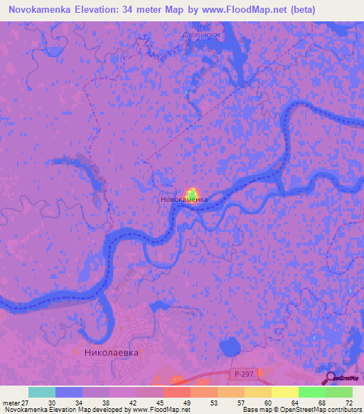 Novokamenka,Russia Elevation Map