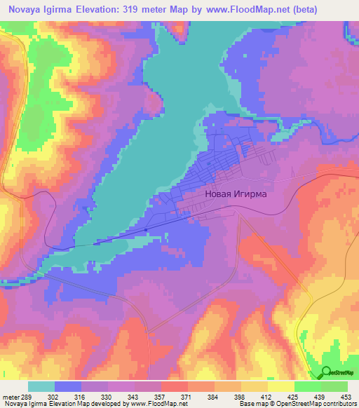 Novaya Igirma,Russia Elevation Map