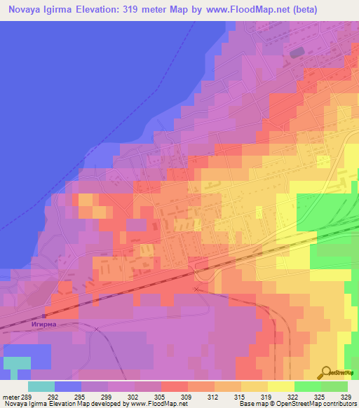 Novaya Igirma,Russia Elevation Map